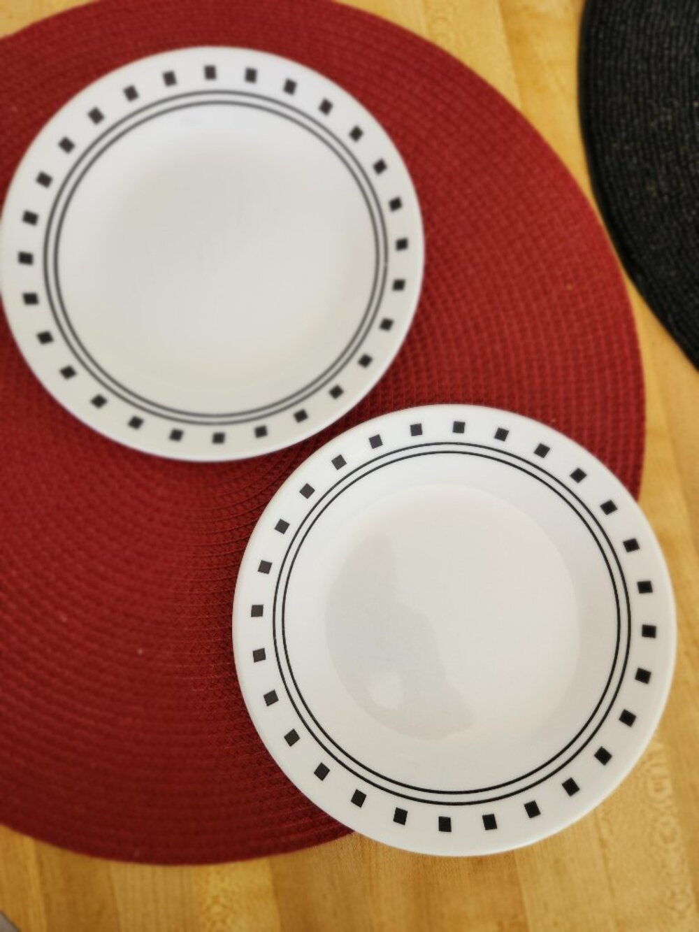 2 Corelle City Block Bread and Butter Snack Plates 6.75"